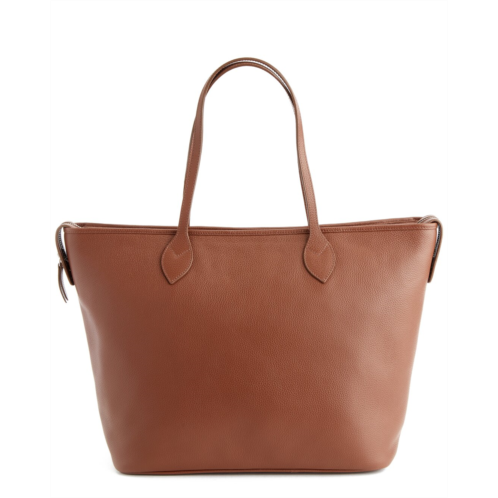 Royce New York Wide Leather Tote with Wristlet