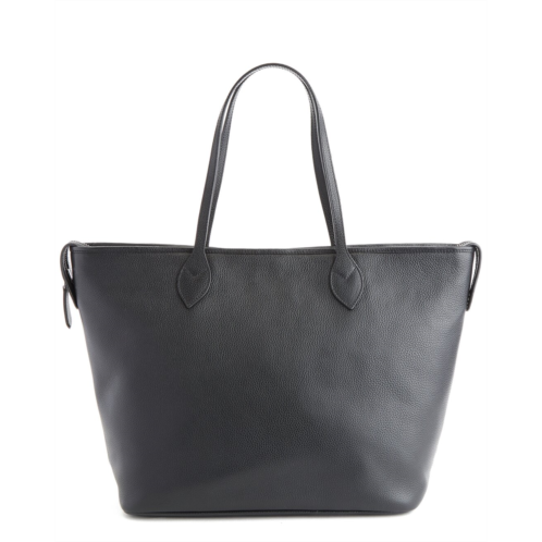 Royce New York Wide Leather Tote with Wristlet