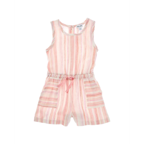 Splendid Multi Stripe Linen-Blend Romper