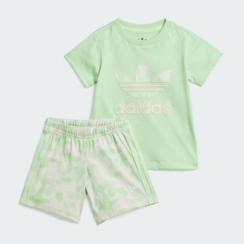 Adidas Summer Allover Print Short Tee Set