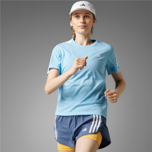 Adidas Own the Run 3-Stripes Tee