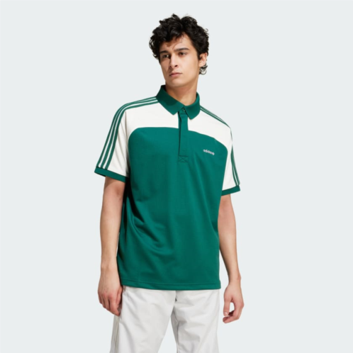 Adidas 80s Premium 3-Stripes Archive Mock Mesh Polo Shirt