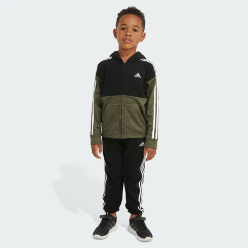 Adidas Two-Piece Fleece Hoodie Mix Jacket Set