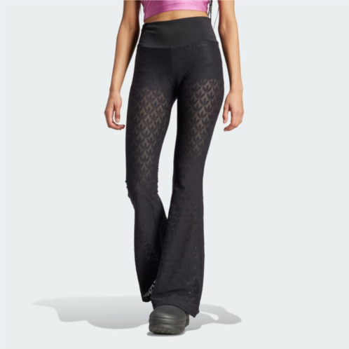 Adidas Fashion Monogram Lace Flared Pants