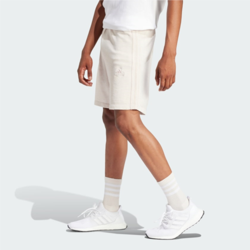 Adidas ALL SZN French Terry 3-Stripes Garment-Wash Shorts