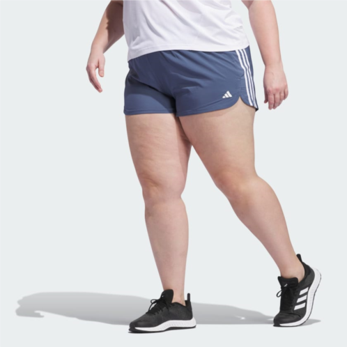 Adidas Pacer Training 3-Stripes Woven High-Rise Shorts (Plus Size)