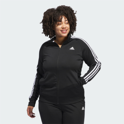 Adidas Essentials Warm-Up Tricot Slim 3-Stripes Track Jacket (Plus Size)
