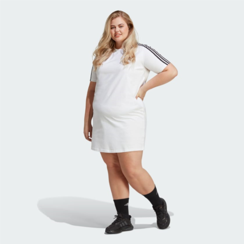 Adidas Essentials 3-Stripes Single Jersey Boyfriend Tee Dress (Plus Size)