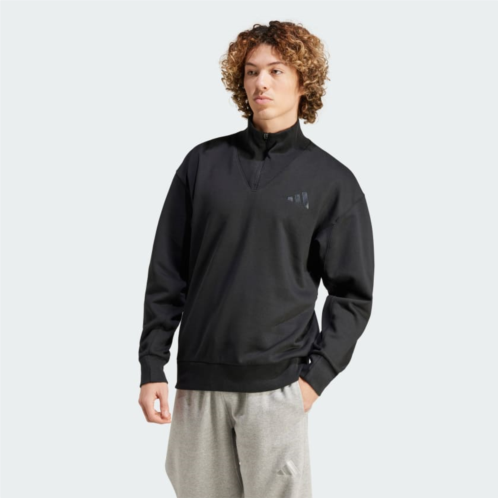 Adidas ALL SZN Fleece Quarter-Zip Crew Sweatshirt