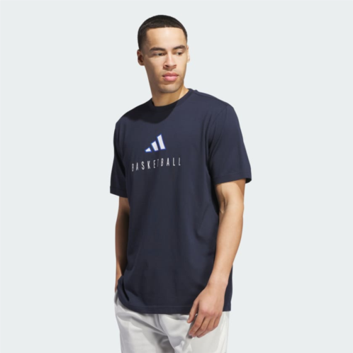 Adidas Worldwide Hoops Logo Performance Graphic Tee