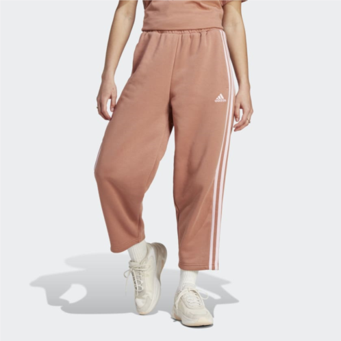 Adidas Essentials 3-Stripes Open Hem Fleece Pants