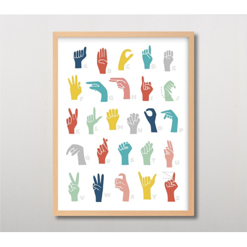 Potterybarn Minted American Sign Language ABCs Wall Art by Jessie Steury