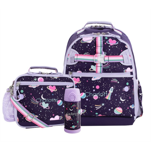 Potterybarn Mackenzie Rainbow Heart Galaxy Glow-in-the-Dark Adaptive Backpack & Lunch Bundle, Set of 3