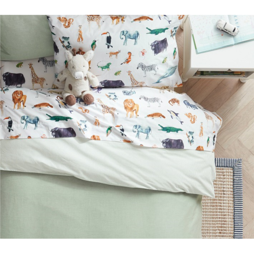 Potterybarn Brendan Animals Organic Sheet Set & Pillowcases