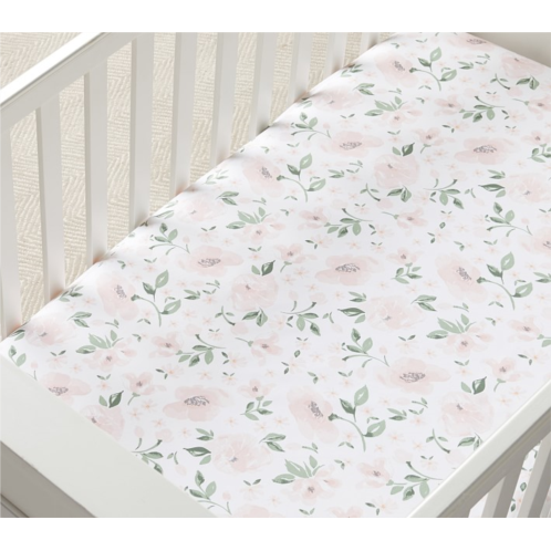 Potterybarn Meredith Allover Floral Organic Crib Fitted Sheet