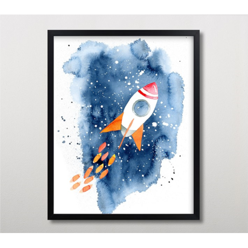 Potterybarn Minted Space Adventure Wall Art by Katrina Pete
