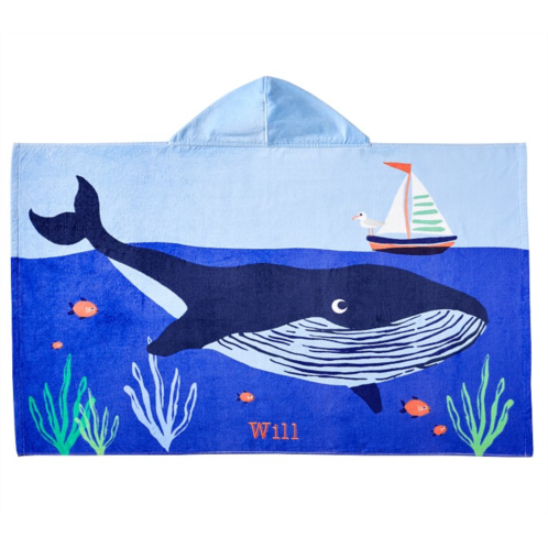 Potterybarn Whale Boat Kid Beach Hooded Towel
