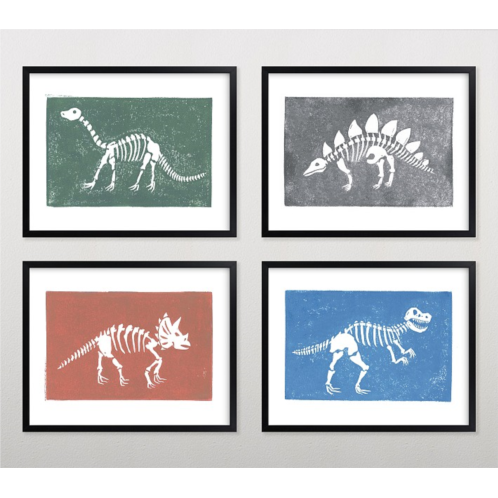 Potterybarn Minted Dino Fossils Wall Art by Teju Reval