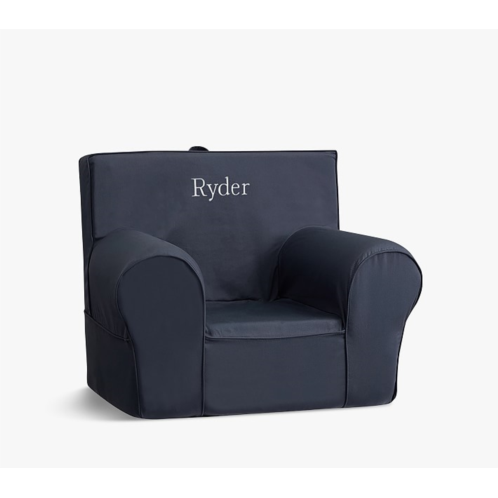 Potterybarn Dark Blue Twill Anywhere Chair