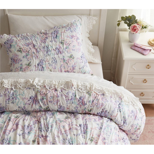 Potterybarn LoveShackFancy Lavender Damask Floral Comforter & Shams