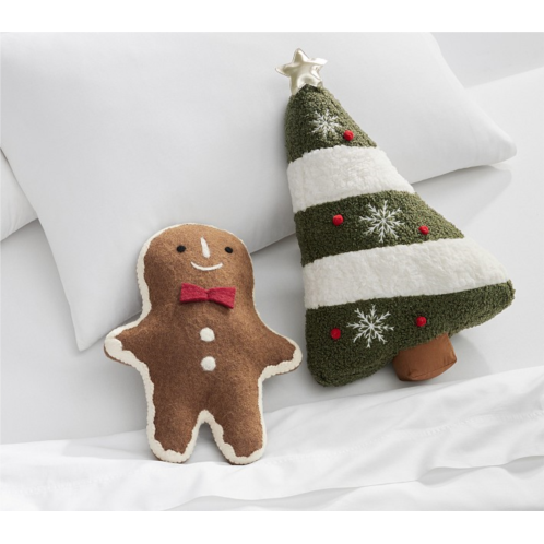 Potterybarn Georgie Gingerbread & Light-Up Christmas Tree Pillow Bundle