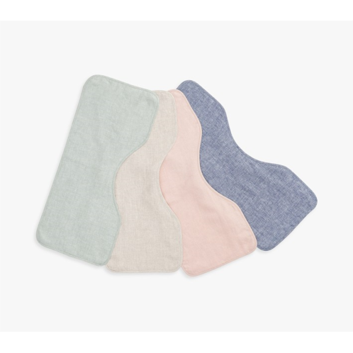 Potterybarn Linen Burp Cloth - Mixed Set of 4