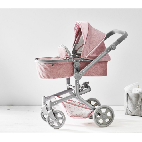 Potterybarn Pink Glitter Convertible 3-in-1 Baby Doll Stroller