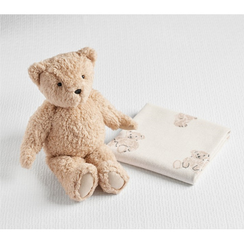 Potterybarn The St. Jude Oatmeal Bear & Baby Blanket Gift Set