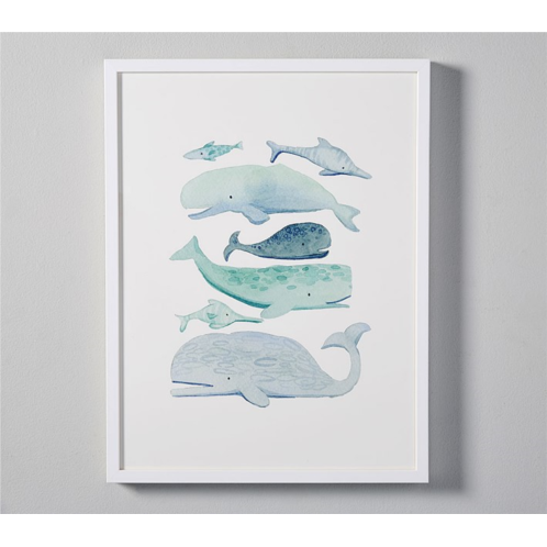 Potterybarn Blue Whales Wall Art