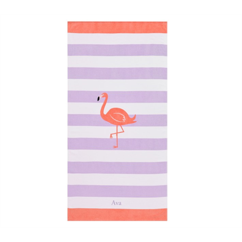 Potterybarn Flamingo Stripe Kid Beach Towel