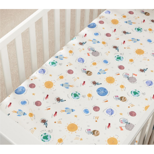 Potterybarn Space Organic Crib Fitted Sheet