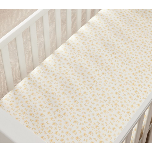 Potterybarn Dandy Daisy Organic Crib Fitted Sheet