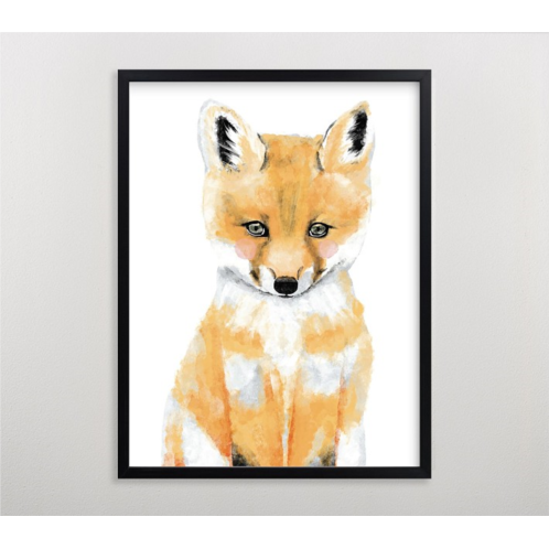 Potterybarn Limited Edition Minted Baby Animal Fox Wall Art by Cass Loh