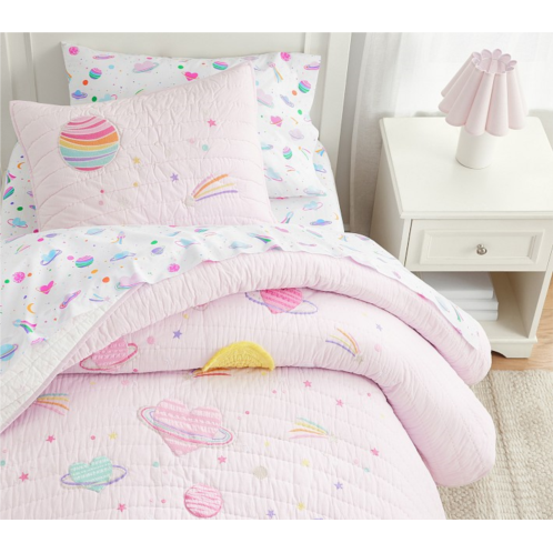 Potterybarn Galaxy Hearts Glow-in-the-Dark Quilt & Shams