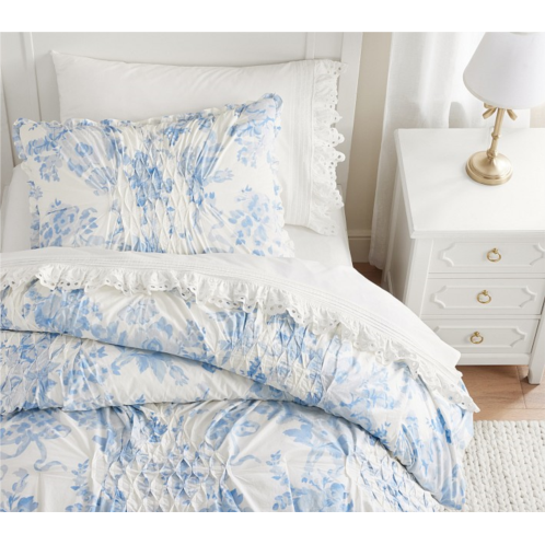Potterybarn LoveShackFancy Blue Damask Floral Comforter