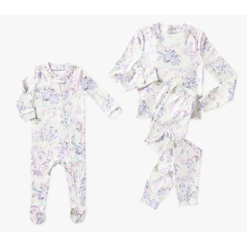 Potterybarn LoveShackFancy Lavender Damask Organic Family Pajama Collection