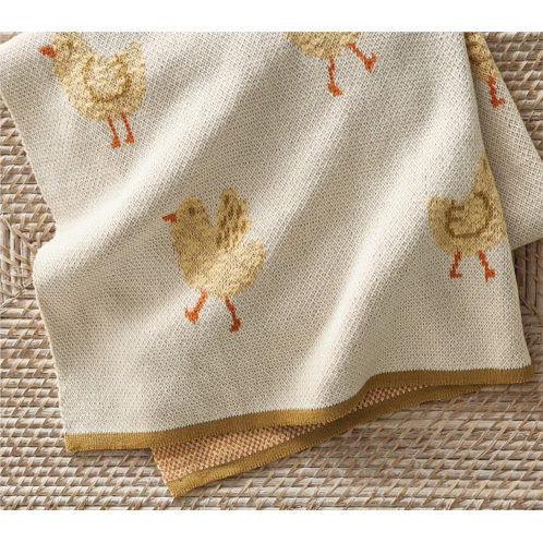 Potterybarn Intarsia Chick Baby Blanket