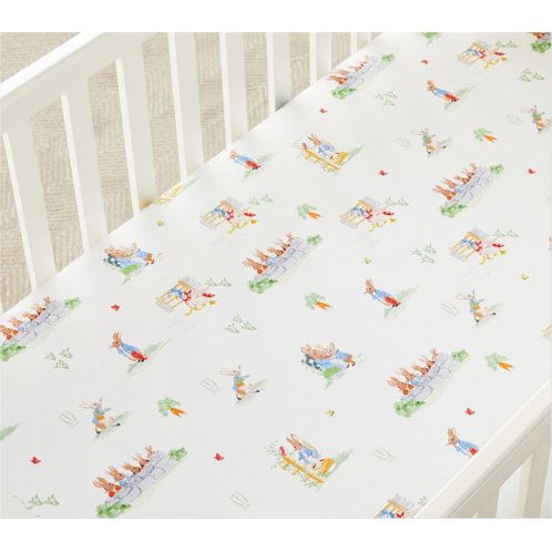 Potterybarn Peter Rabbit Garden Organic Crib Fitted Sheet