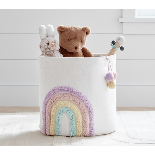 Potterybarn Embroidered Rainbow Storage Bin