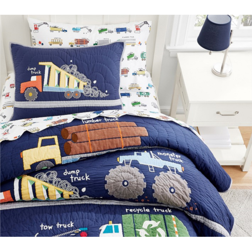 Potterybarn Busy Trucks Quilt & Shams