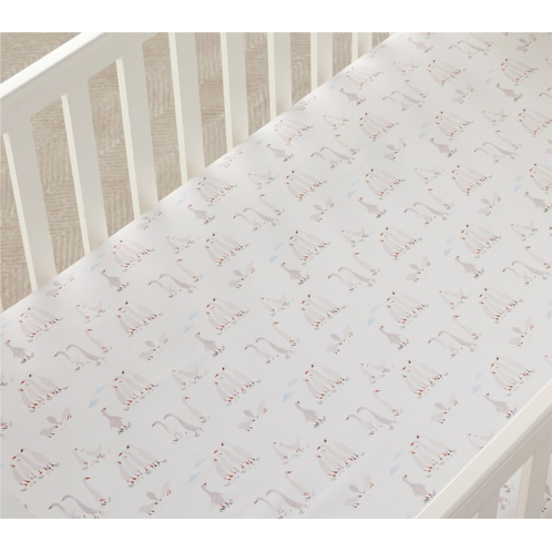 Potterybarn Darby Duckling Organic Crib Fitted Sheet