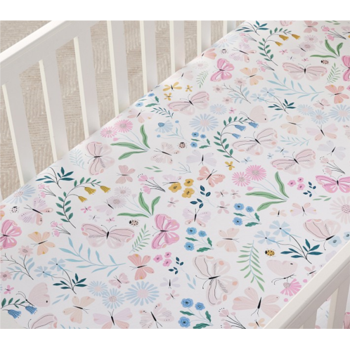 Potterybarn Wildflower Butterfly Crib Fitted Sheet