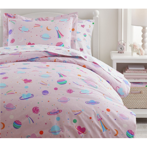 Potterybarn Galaxy Heart Glow-in-the-Dark Duvet Cover & Shams