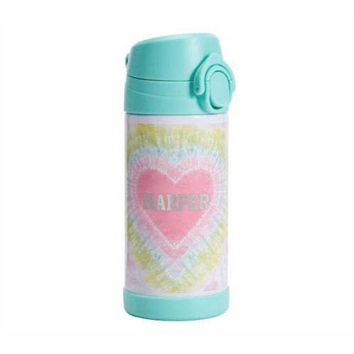 Potterybarn Mackenzie Pink Heart Tie-Dye Water Bottle