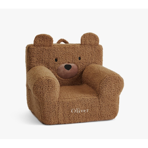 Potterybarn Anywhere Chair, Caramel Sherpa Bear