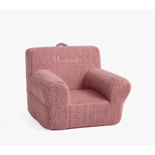 Potterybarn Anywhere Chair, Pink Berry Cozy Sherpa