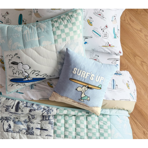 Potterybarn Peanuts Snoopy Surf Organic Sheet Set