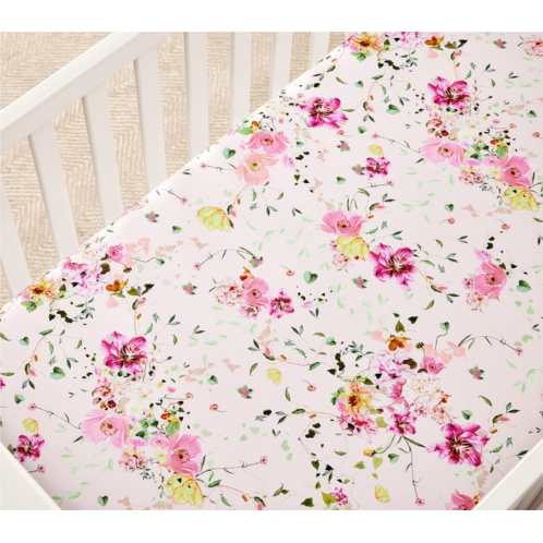 Potterybarn Monique Lhuillier Jolie Organic Crib Fitted Sheet