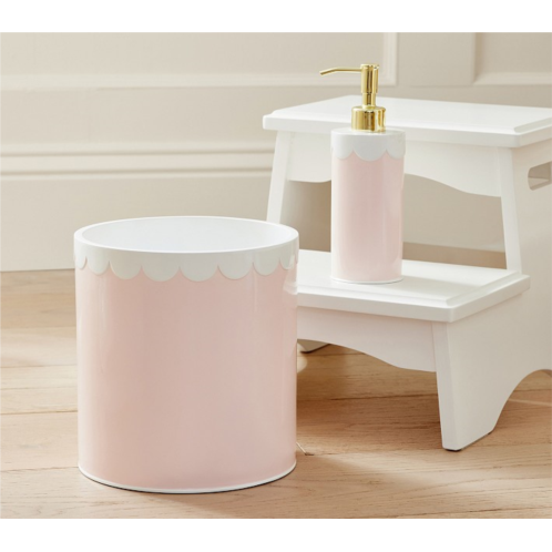 Potterybarn Pink Scalloped Bath Accessories