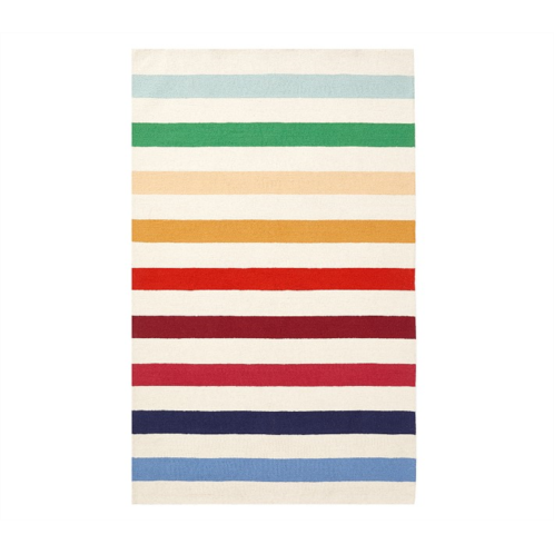 Potterybarn Rainbow Rugby Stripe Rug